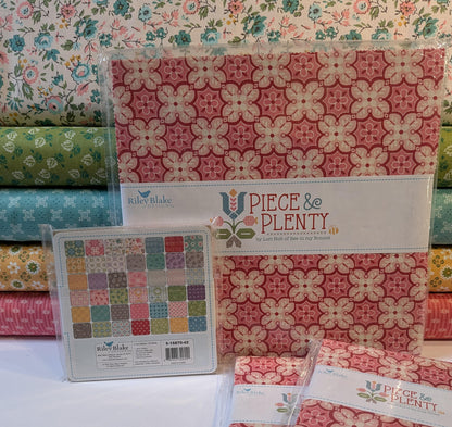 Piece & Plenty Yardage by the Half Yard 5 Bolts In Stock by Designer Lori Holt for Riley Blake Designs Vintage Inspired Prints Nostalgic