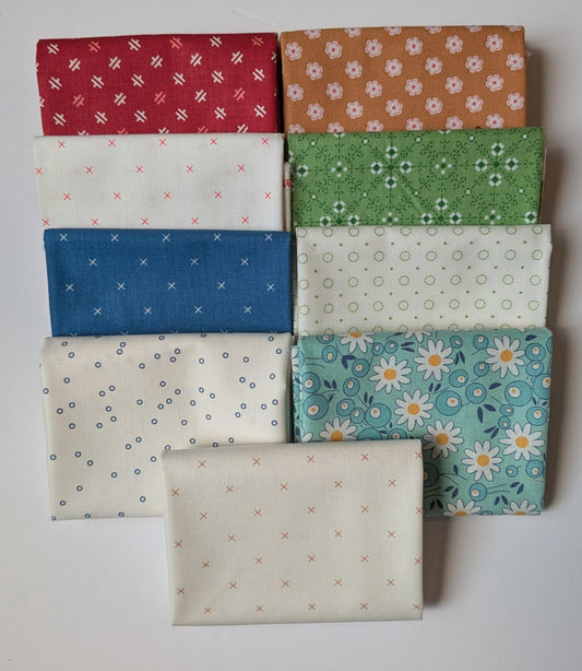 Loose Fat Quarters (5) Lori Holt Various Shop Cut Fat Quarters Bee Backgrounds Plaids Vintage Dots Florals Pick and Choose your Favorites