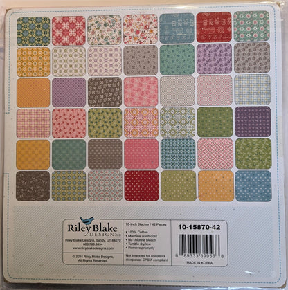 Piece & Plenty 10 inch Quilt Squares Pre Cut Lori Holt for Riley Blake 42 Pack of Vintage Floral Squares Sampler Flour Sacks Nostalgic Quilt