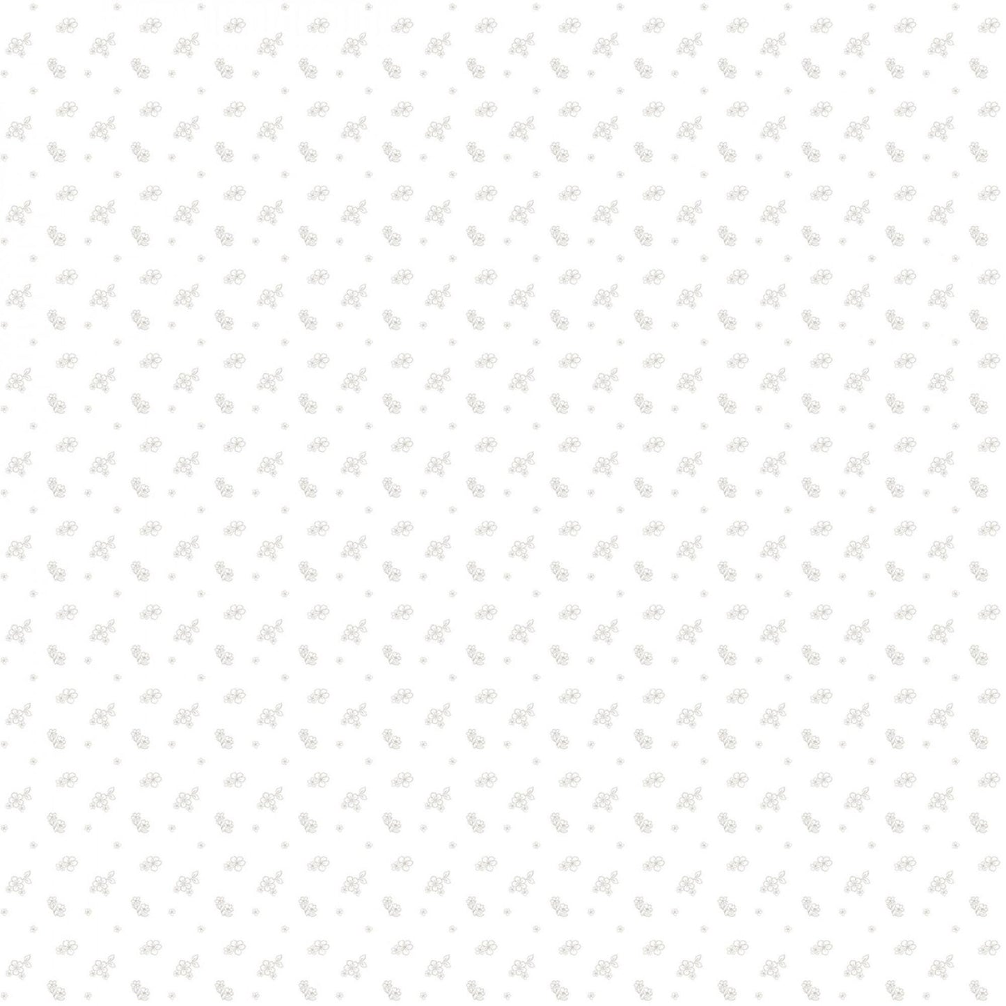 Lights On 2 Flower Bed White Tonal Floral Print Yardage by the Half Yard by Riley Blake Fresh White Cotton Fabric w White Floral Design