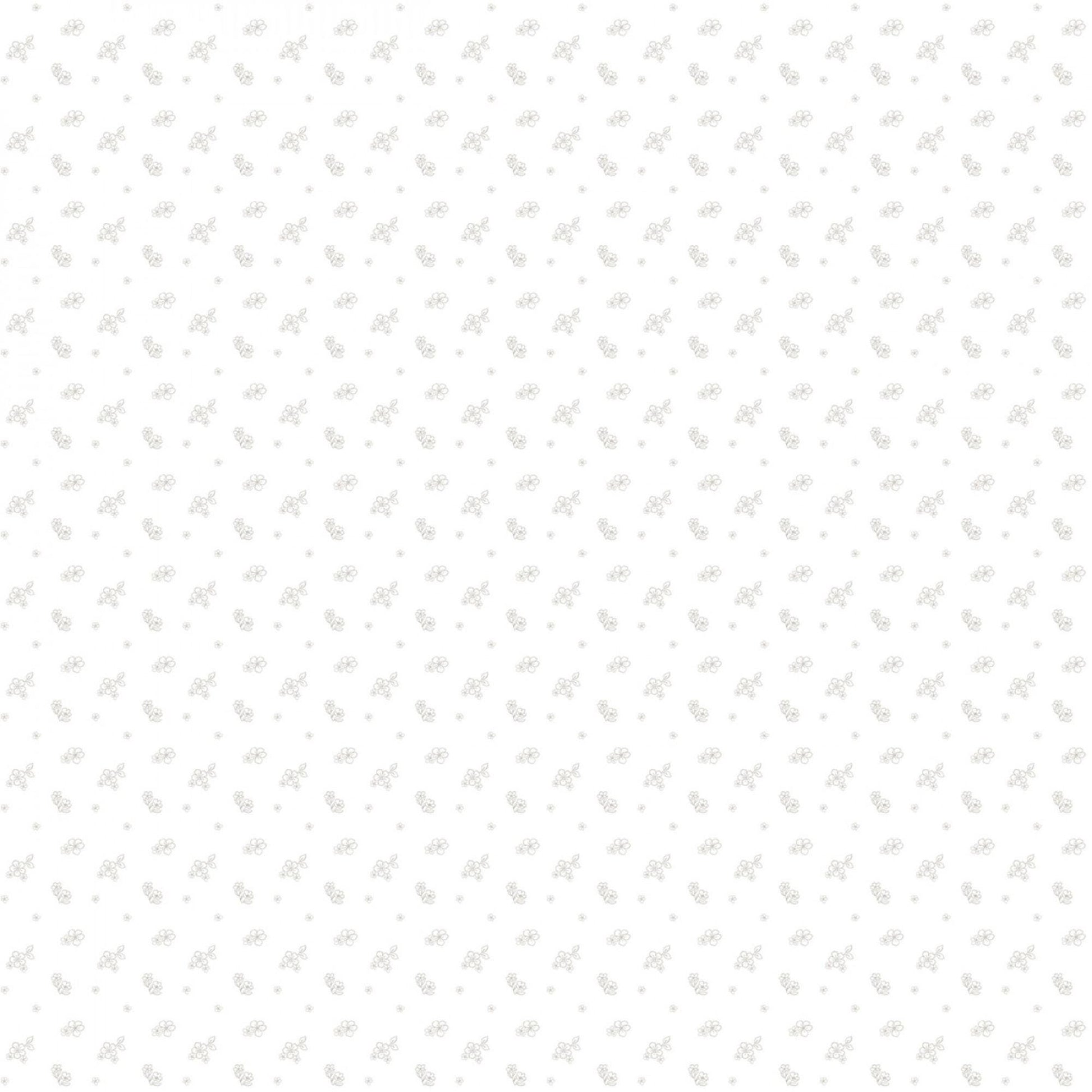 Lights On 2 Flower Bed White Tonal Floral Print Yardage by the Half Yard by Riley Blake Fresh White Cotton Fabric w White Floral Design