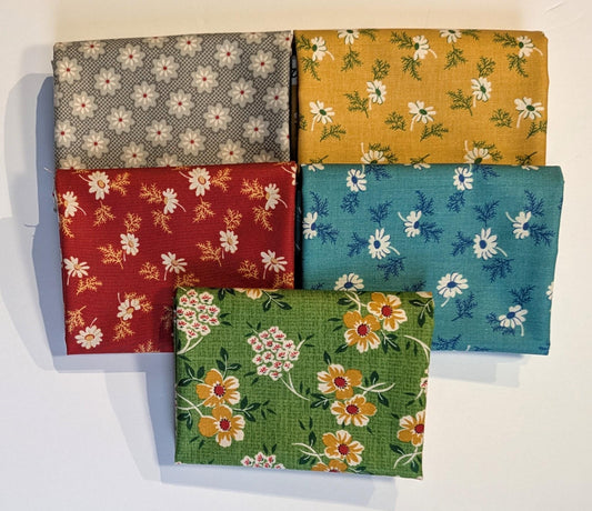 Loose Fat Quarters (4) Home Town Holiday by Lori Holt for Riley Blake 5 to Pick and Choose Your Favorite Print Fall and Holiday Colors