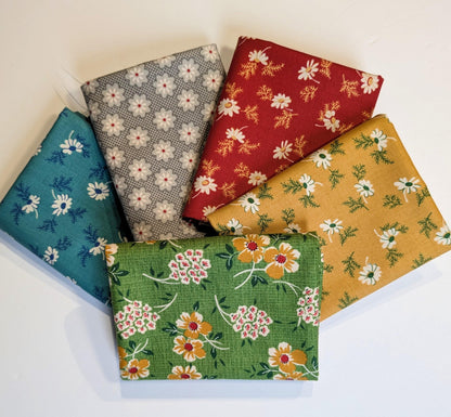 Loose Fat Quarters (4) Home Town Holiday by Lori Holt for Riley Blake 5 to Pick and Choose Your Favorite Print Fall and Holiday Colors