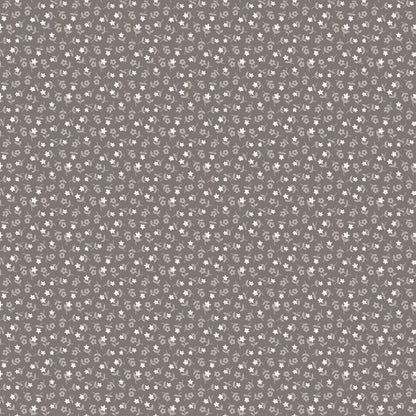 Calico by Lori Holt for Riley Blake Cherries in Cottage Blue and Ditzy in Milk Can Gray Yardage by the Half Yard