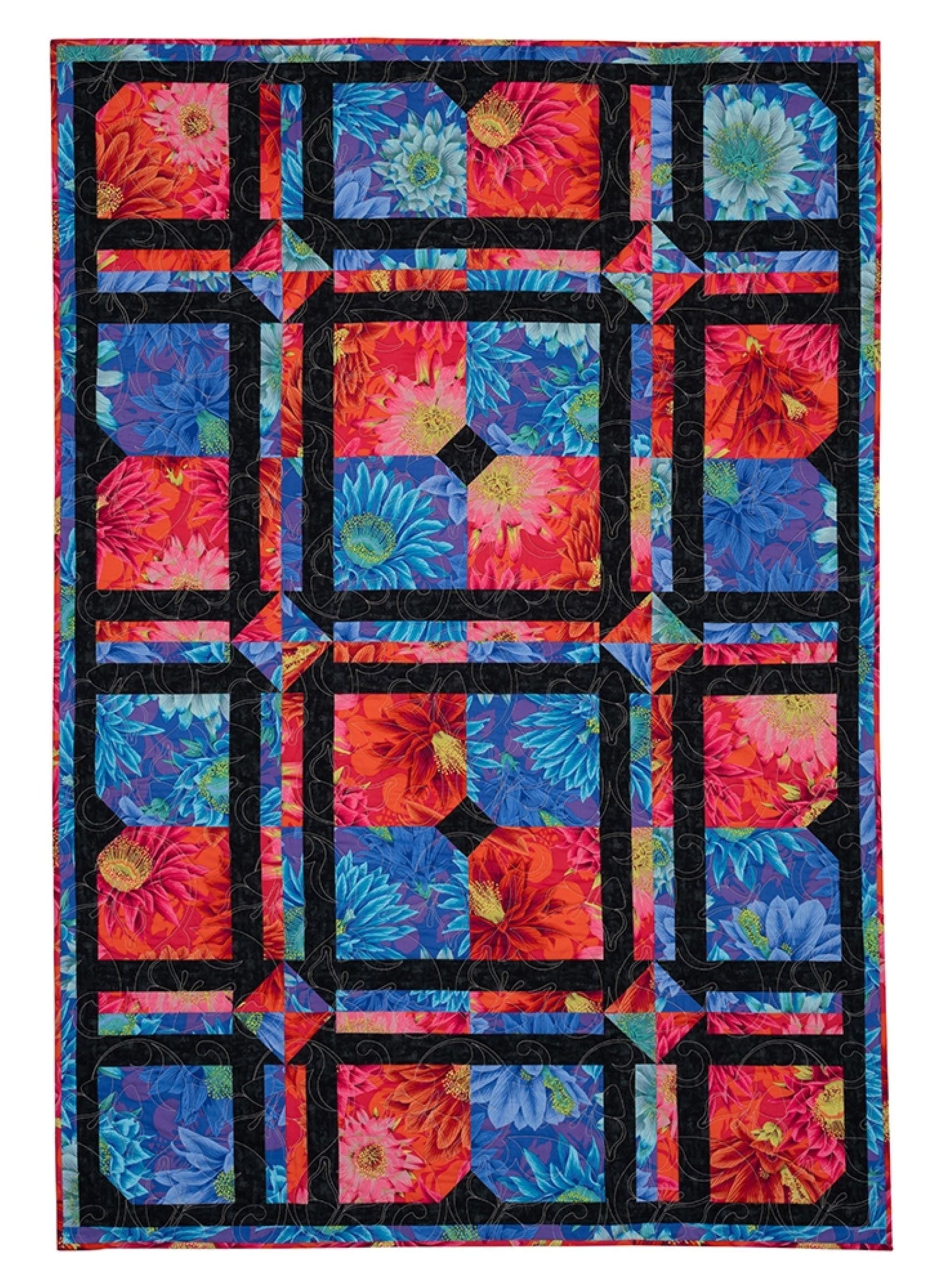 3 Yard Quilt Double Focus Book 8 Quilt Patterns by Donna Robinson and Fran Morgan for Fabric Cafe' Use Two Focus Fabrics Large Print