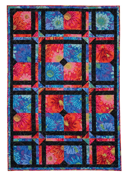 3 Yard Quilt Double Focus Book 8 Quilt Patterns by Donna Robinson and Fran Morgan for Fabric Cafe' Use Two Focus Fabrics Large Print