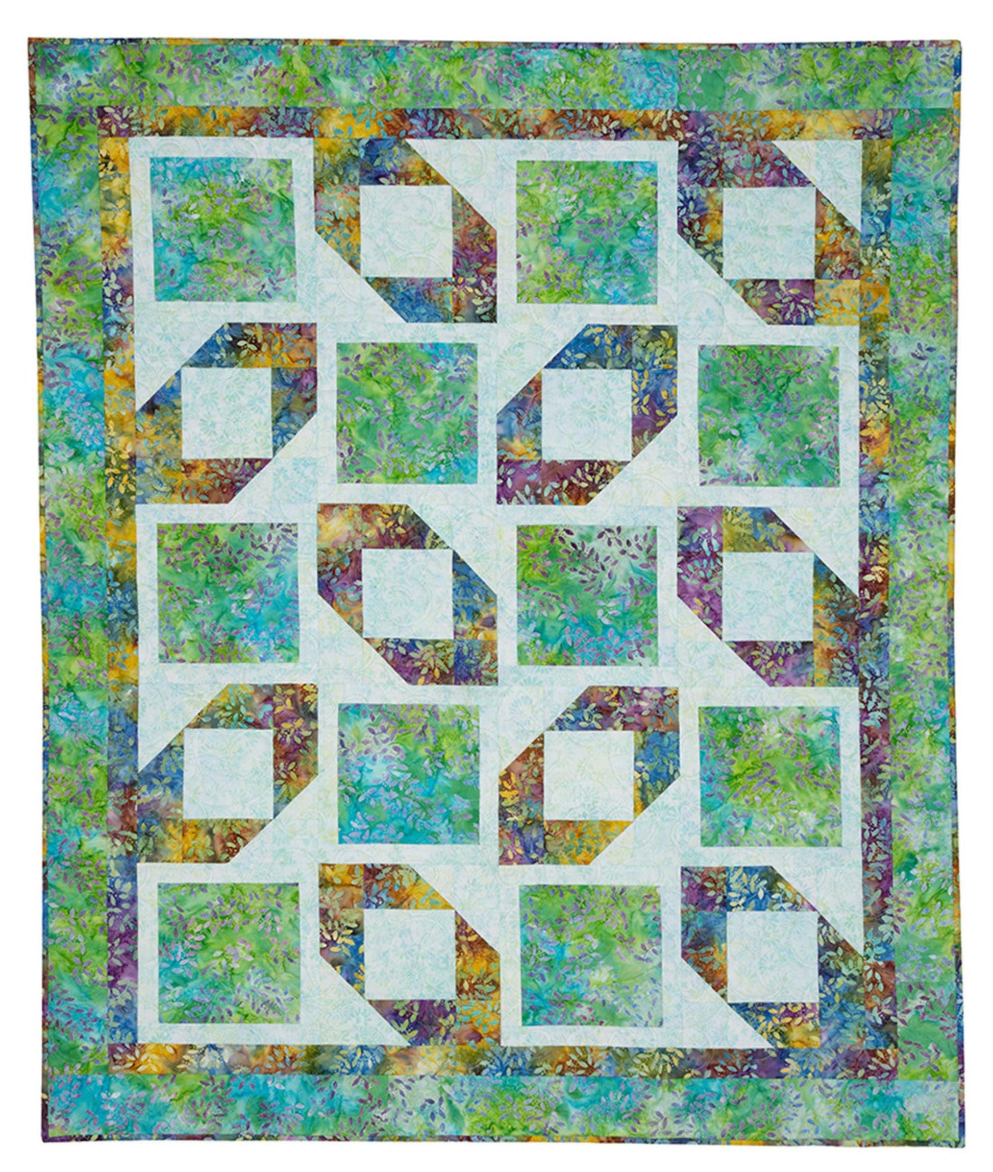 3 Yard Quilt Double Focus Book 8 Quilt Patterns by Donna Robinson and Fran Morgan for Fabric Cafe' Use Two Focus Fabrics Large Print
