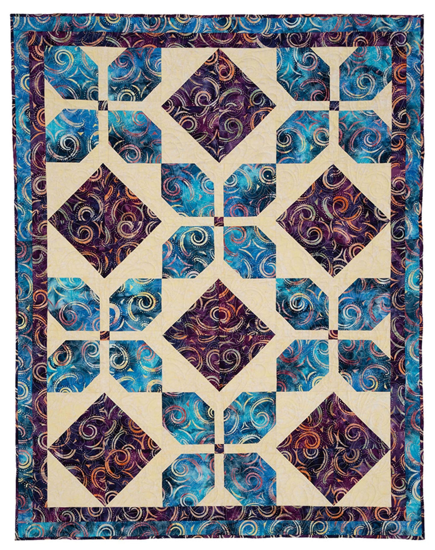 3 Yard Quilt Double Focus Book 8 Quilt Patterns by Donna Robinson and Fran Morgan for Fabric Cafe' Use Two Focus Fabrics Large Print
