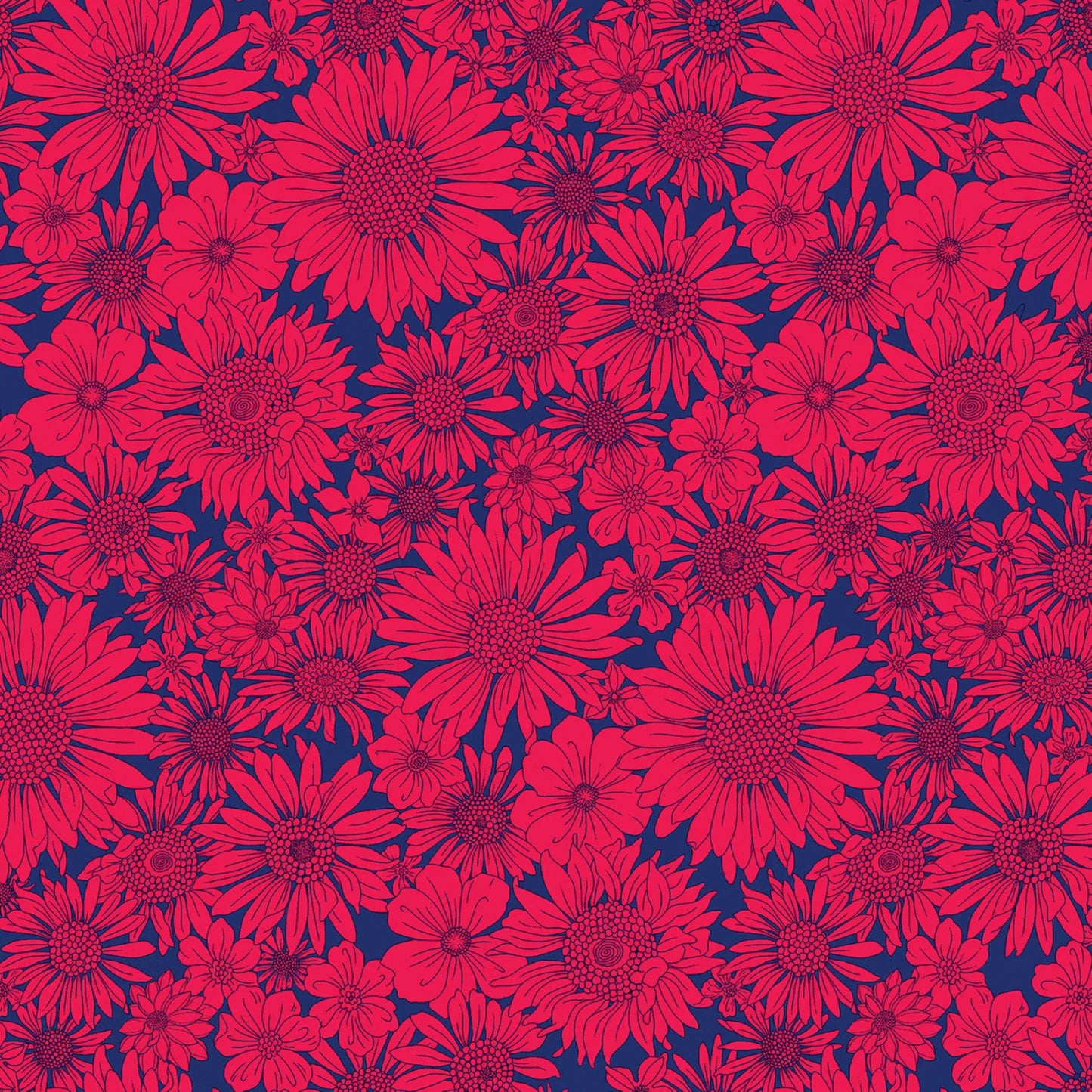 Red White and Blue and Pink Paradise Park 8 Fat Quarter Bundle by Pat Sloan for Benartex Paisley and Large Floral Print Summer Patriotic