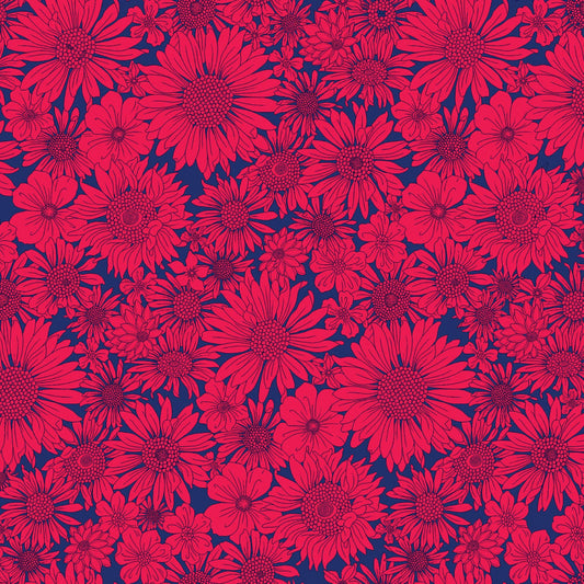 Red White and Blue and Pink Paradise Park 8 Fat Quarter Bundle by Pat Sloan for Benartex Paisley and Large Floral Print Summer Patriotic