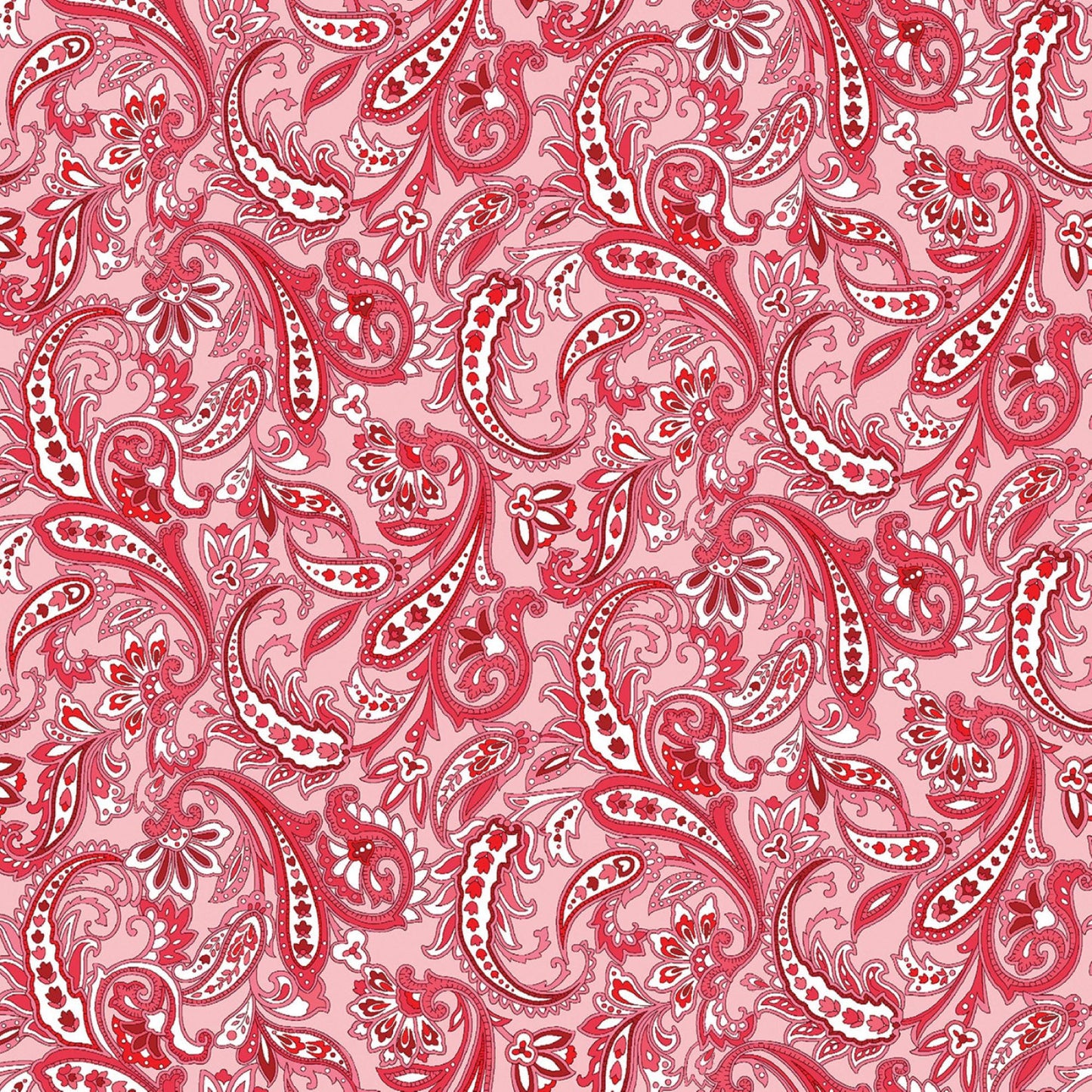 Red White and Blue and Pink Paradise Park 8 Fat Quarter Bundle by Pat Sloan for Benartex Paisley and Large Floral Print Summer Patriotic