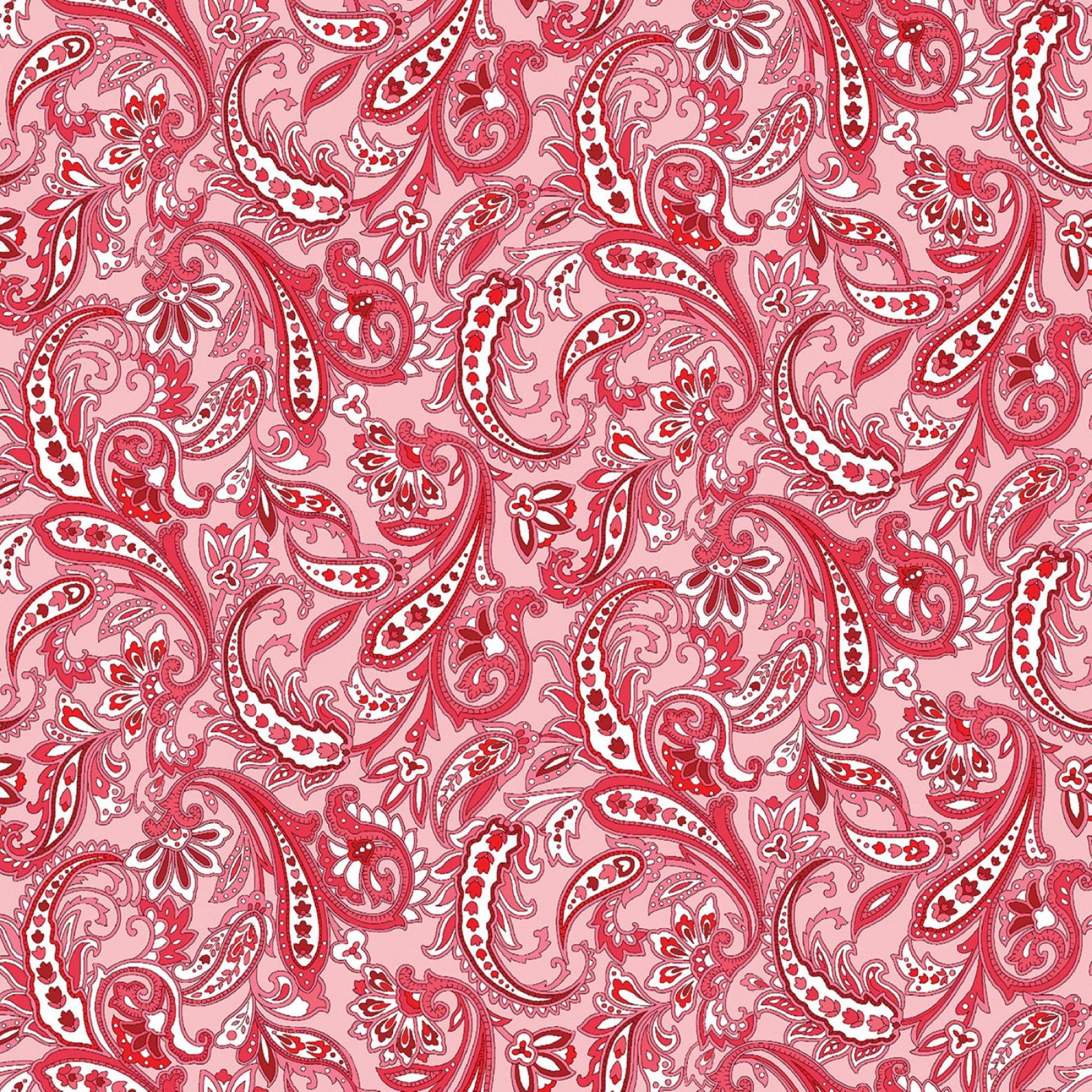 Red White and Blue and Pink Paradise Park 8 Fat Quarter Bundle by Pat Sloan for Benartex Paisley and Large Floral Print Summer Patriotic