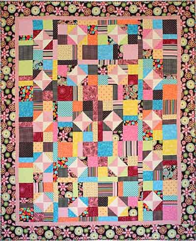 Turning Twenty Feelin' Groovy Original Book Quilt Pattern Book 14 Projects- By Tricia Cribbs Use Fat Quarters or Coordinates Easy Quilt
