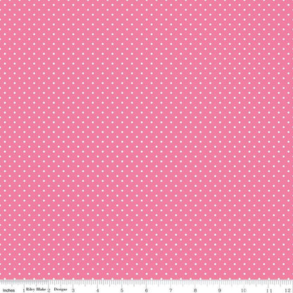 Swiss Dot Yardage Fabric Colors with White Dot by Riley Blake - Yardage Priced by the Half Yard Green Blue Yellow Pink