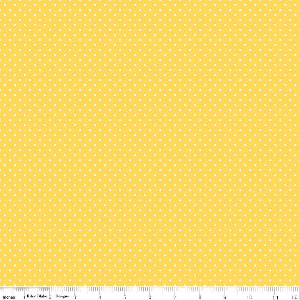 Swiss Dot Yardage Fabric Colors with White Dot by Riley Blake - Yardage Priced by the Half Yard Green Blue Yellow Pink