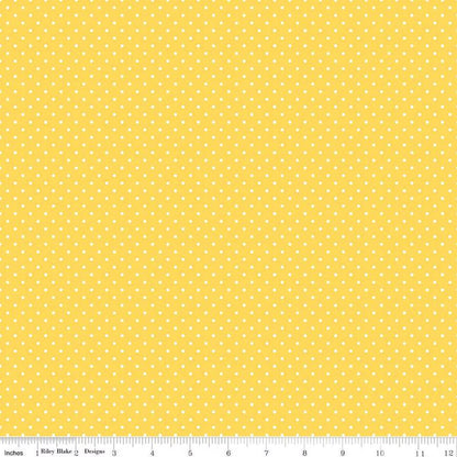 Swiss Dot Yardage Fabric Colors with White Dot by Riley Blake - Yardage Priced by the Half Yard Green Blue Yellow Pink