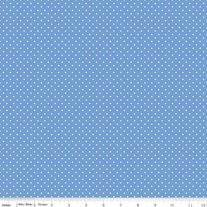 Swiss Dot Yardage Fabric Colors with White Dot by Riley Blake - Yardage Priced by the Half Yard Green Blue Yellow Pink
