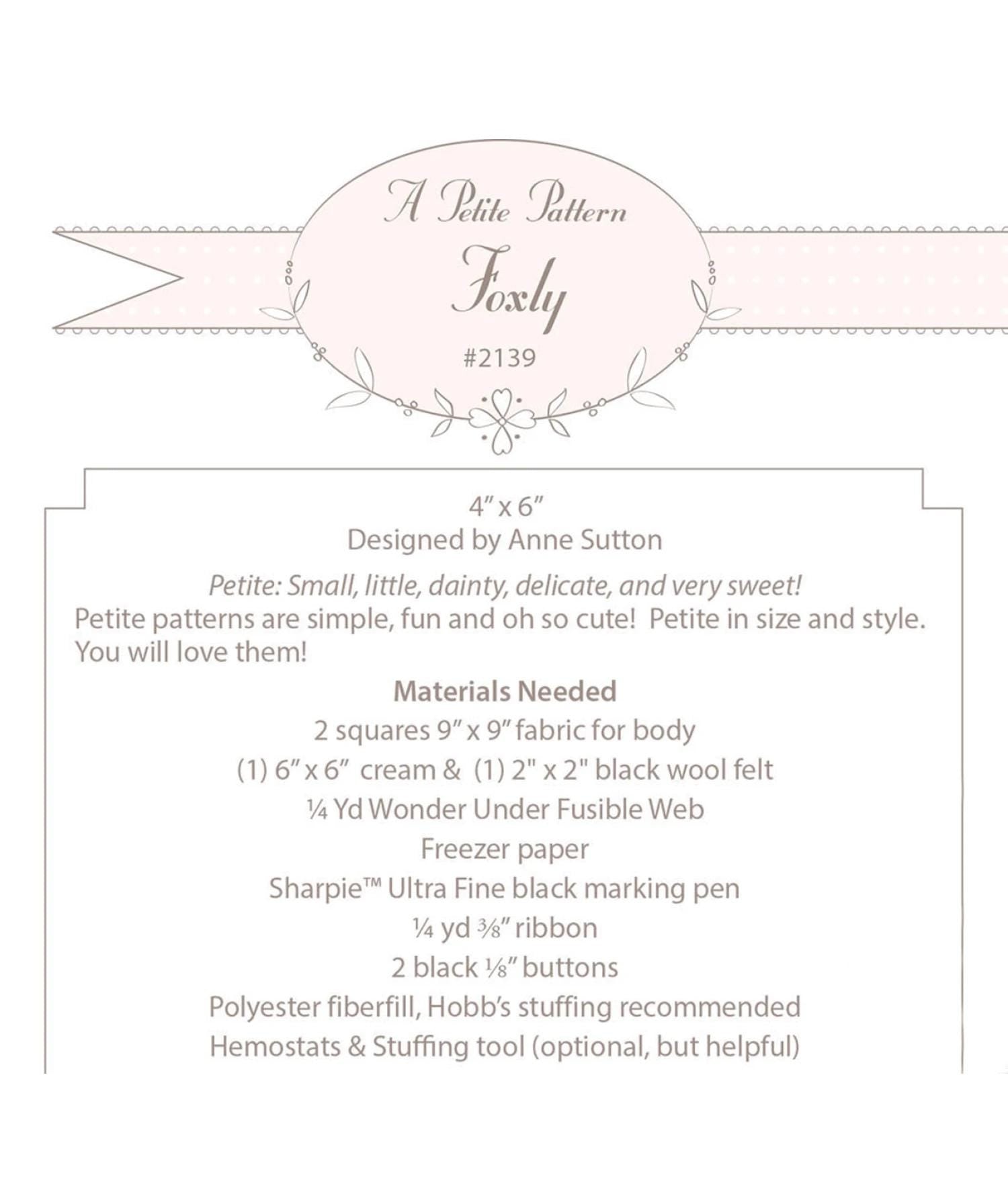 Fabric Fox Foxly Pattern Make a Stuffed Fox from Fabric Calico fox Project Small Easy Fox Lover Unique Handmade Gift to Sew Personalize Wood