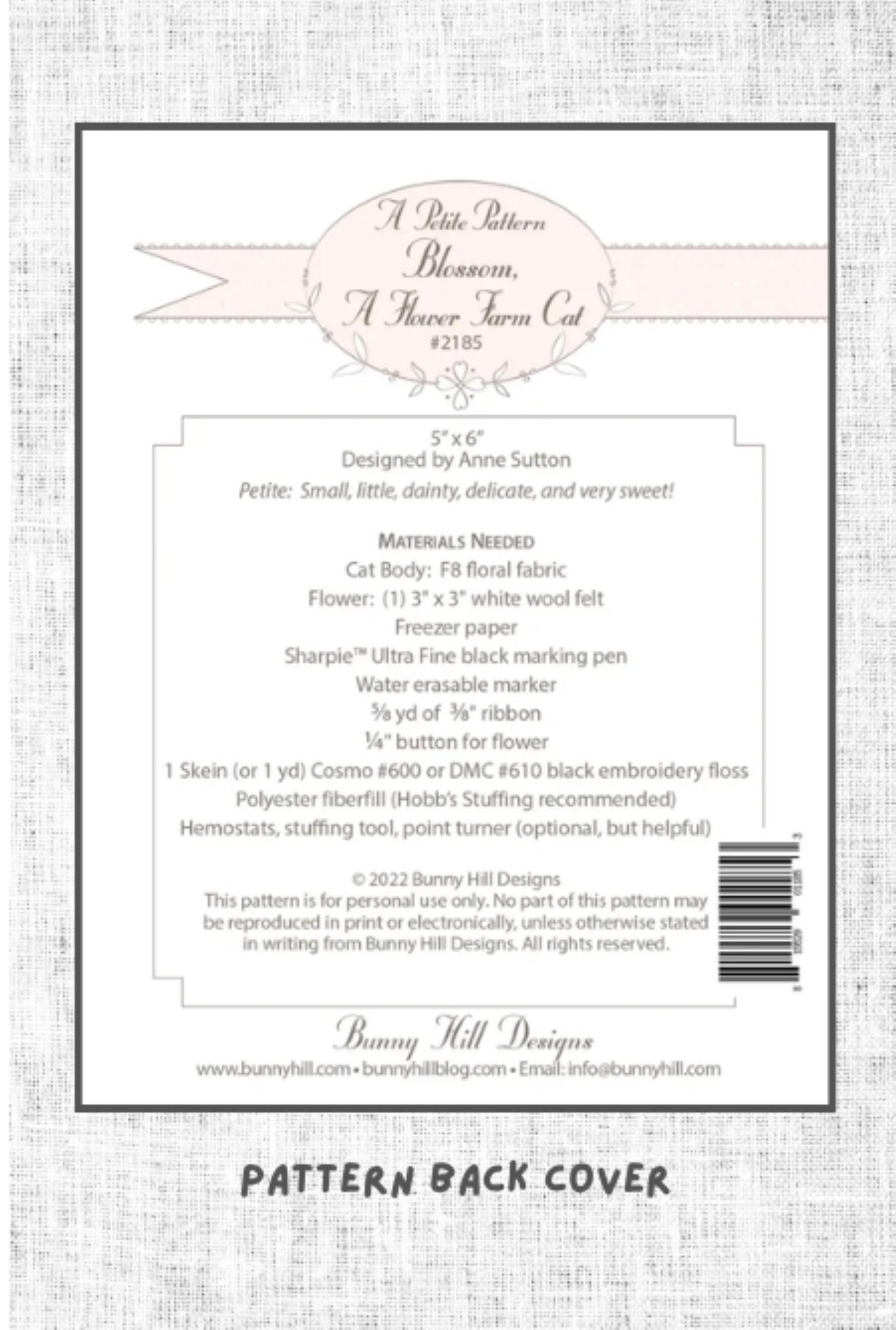 Fabric Cat Pattern Make a Stuffed Kitty from Fabric Calico Cat Project Small and Easy Blossom Cat Lover Unique Handmade Gift to Sew