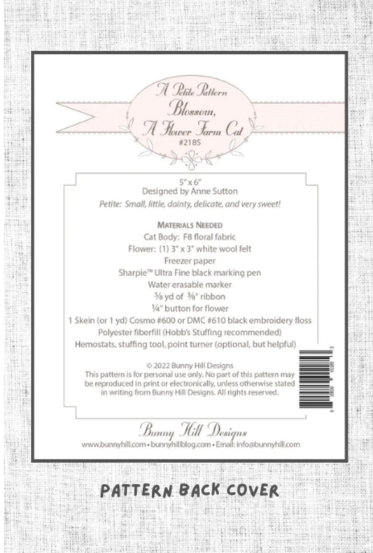 Fabric Cat Pattern Make a Stuffed Kitty from Fabric Calico Cat Project Small and Easy Blossom Cat Lover Unique Handmade Gift to Sew