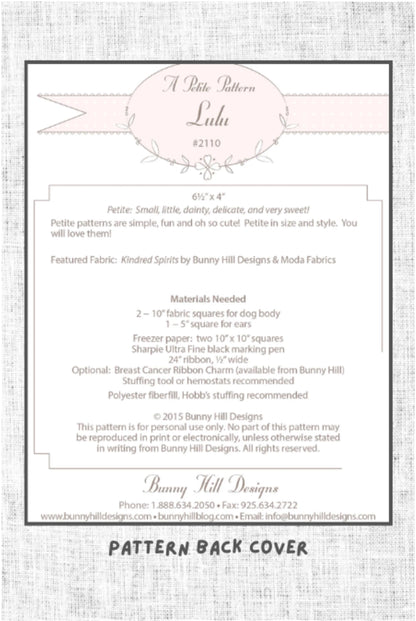 Fabric Dog Lulu Pattern Make a Stuffed Puppy from Fabric Calico Dog Project Small Easy Dog Lover Unique Handmade Gift to Sew Personalize