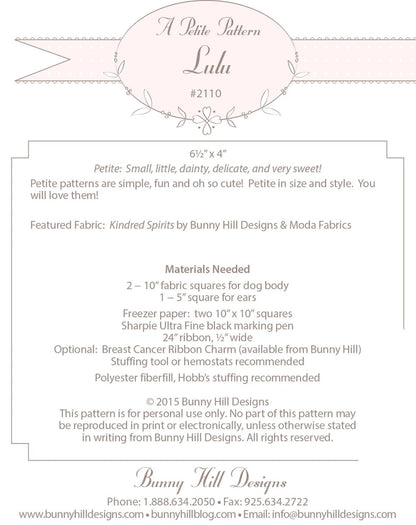 Fabric Dog Lulu Pattern Make a Stuffed Puppy from Fabric Calico Dog Project Small Easy Dog Lover Unique Handmade Gift to Sew Personalize