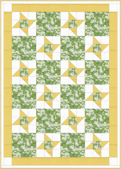 Friendship Star Three Yard Quilt by Fabric Cafe' Small Packaged Quilt Pattern Easy Quick Weekend Quilt Project for Gift Veteran or a Friend