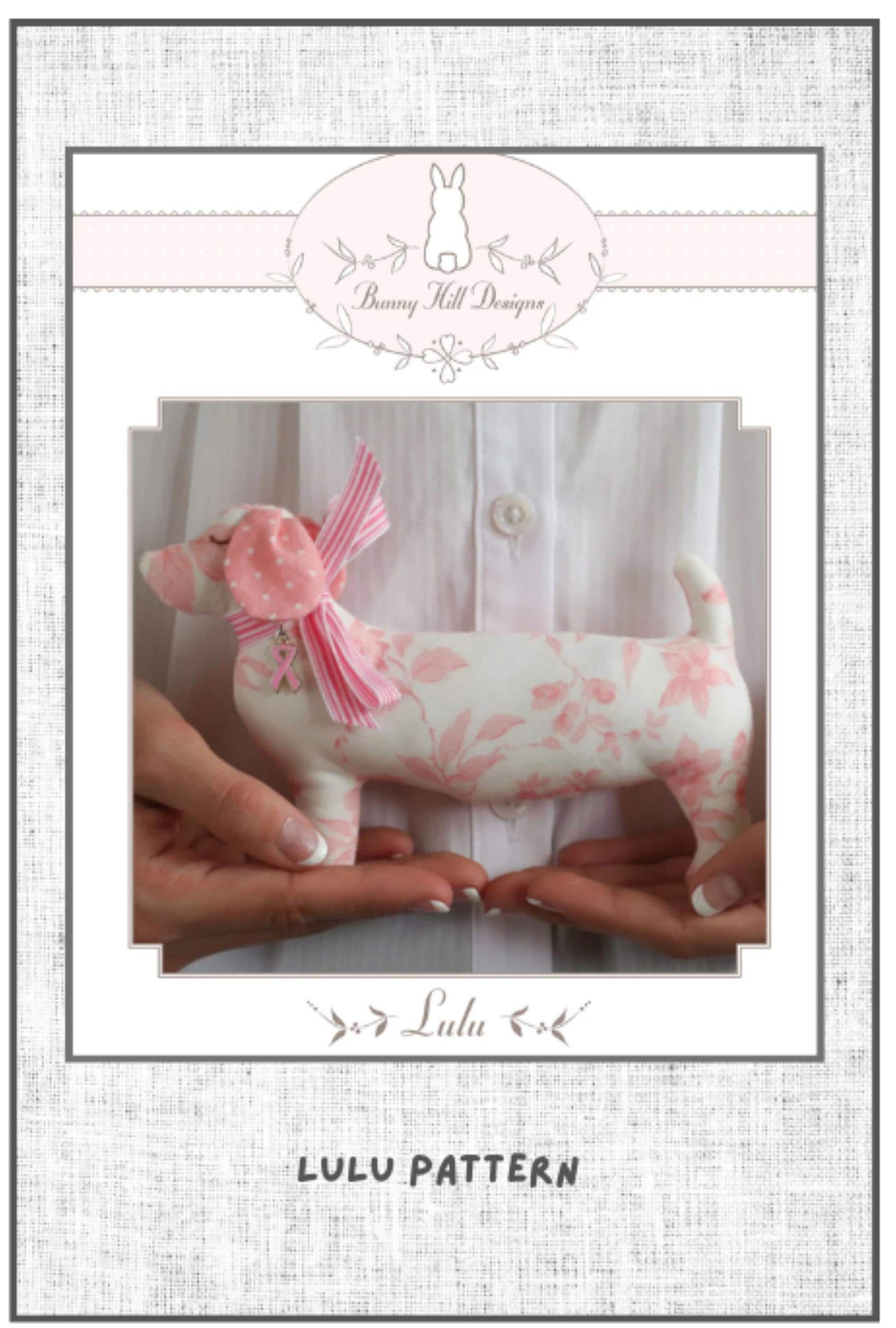 Fabric Dog Lulu Pattern Make a Stuffed Puppy from Fabric Calico Dog Project Small Easy Dog Lover Unique Handmade Gift to Sew Personalize