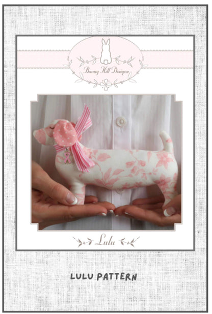 Fabric Dog Lulu Pattern Make a Stuffed Puppy from Fabric Calico Dog Project Small Easy Dog Lover Unique Handmade Gift to Sew Personalize