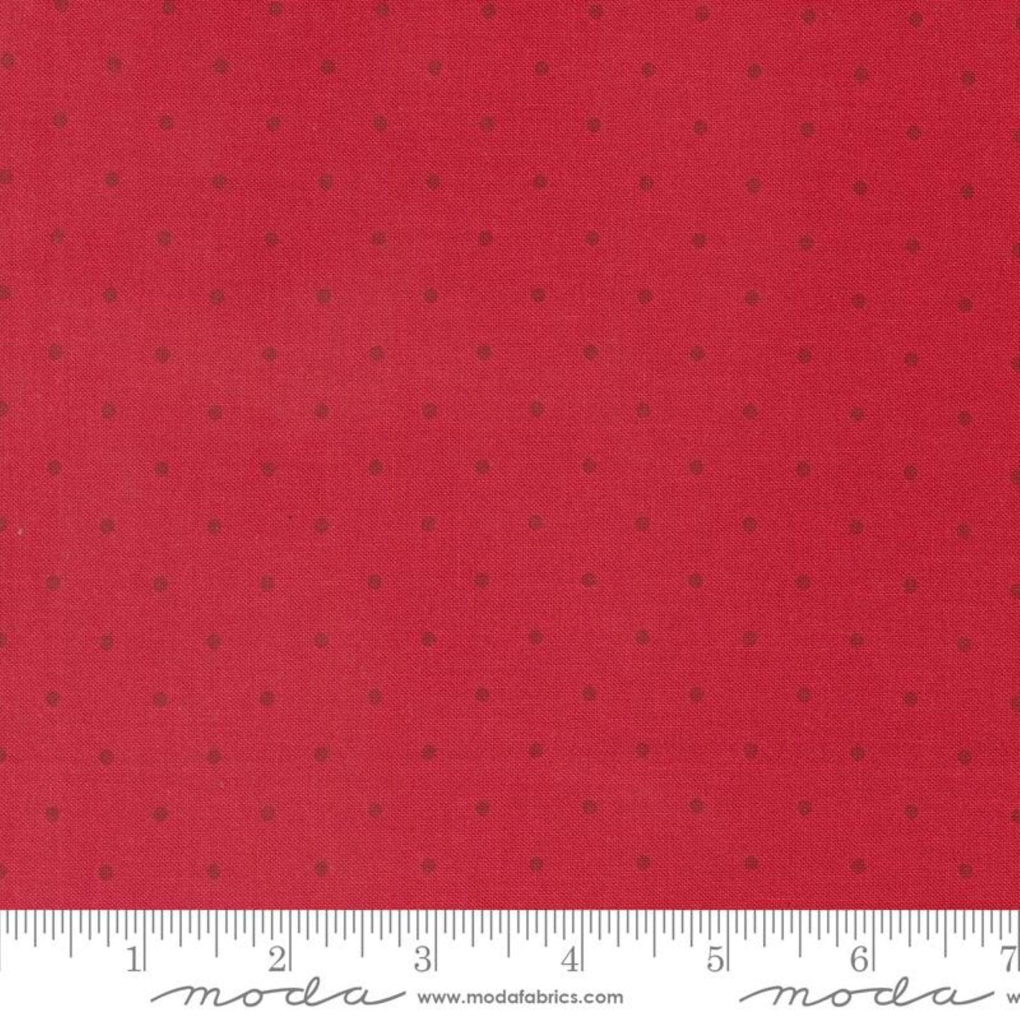 Magic Dot Yardage Fabric Colors with Dot by Moda Yardage Priced by the Half Yard Flax and Cherry Red