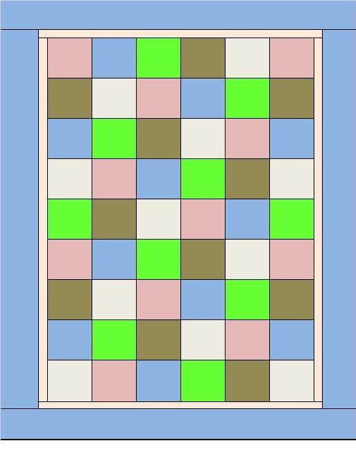 Baby Patchwork Quilt Take Five Fat Quarters for a Crib Size Baby Quilt Granddaughter or Grandson Baby Shower Gift Weekend Project