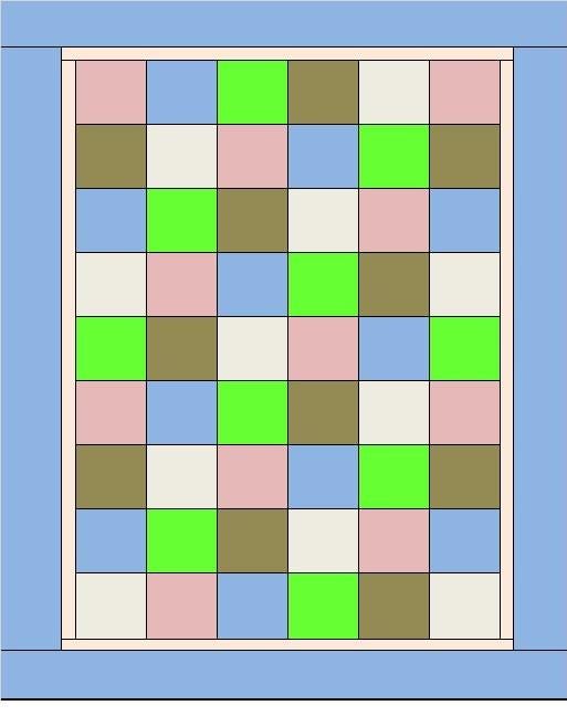 Baby Patchwork Quilt Take Five Fat Quarters for a Crib Size Baby Quilt Granddaughter or Grandson Baby Shower Gift Weekend Project