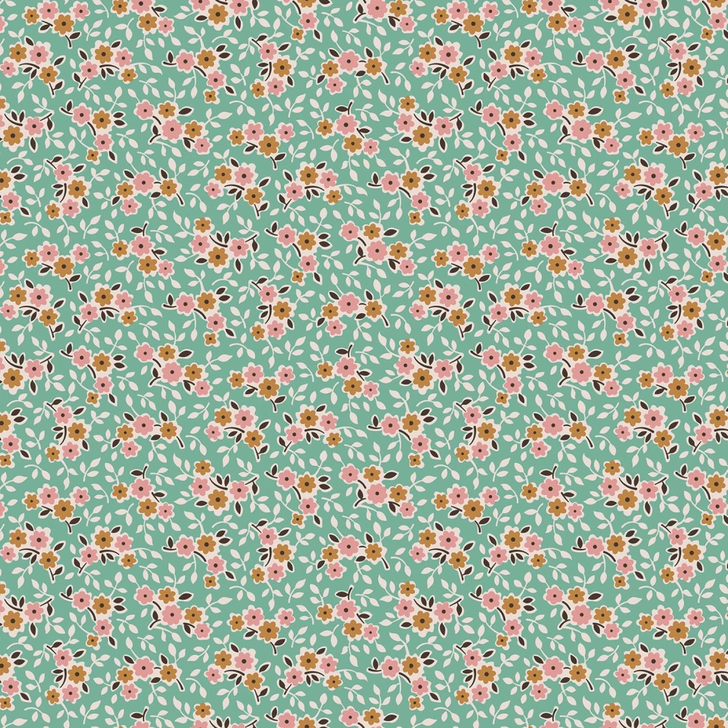 Gentler Times Collection 7 Choices by Lori Holt for Riley Blake Yardage Priced by the Half Yard in Aqua Green Purple Tonal Cream