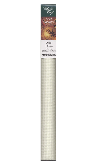 14 Count Cross Stitch Cloth Aida Antique White 15" x 18" Premium Cross Stitch Fabric No Hoop Fabric