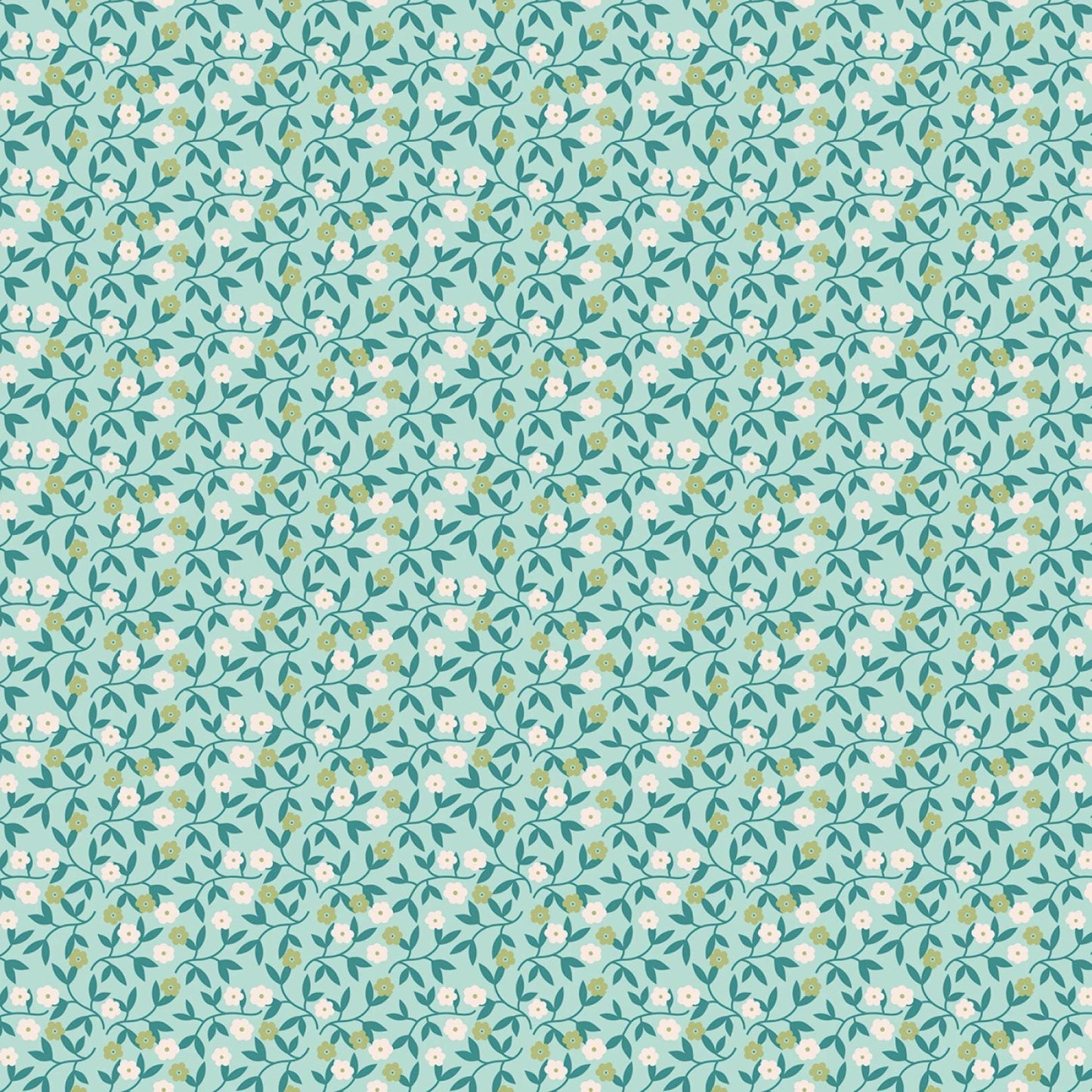 Gentler Times Collection 7 Choices by Lori Holt for Riley Blake Yardage Priced by the Half Yard in Aqua Green Purple Tonal Cream