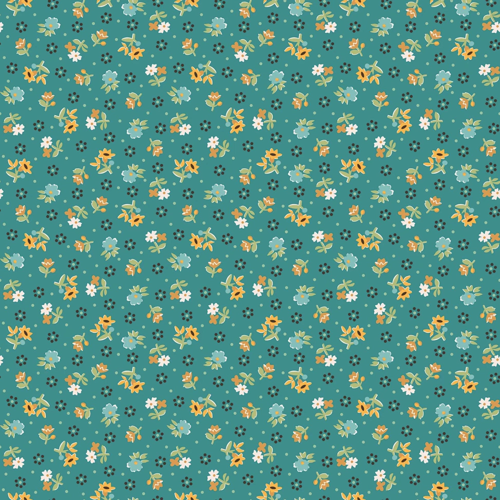 Gentler Times Collection 7 Choices by Lori Holt for Riley Blake Yardage Priced by the Half Yard in Aqua Green Purple Tonal Cream