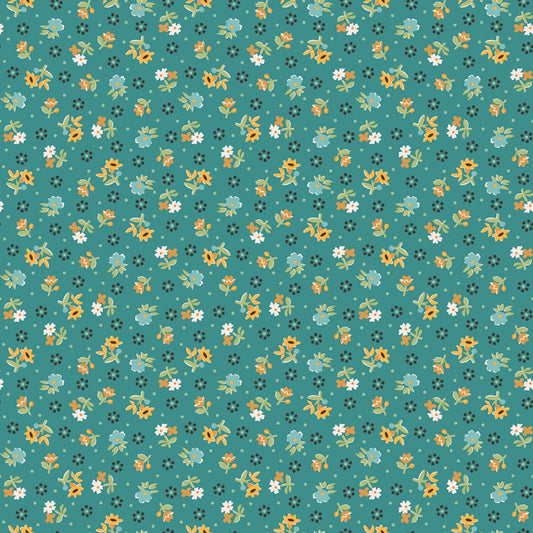 Gentler Times Collection 7 Choices by Lori Holt for Riley Blake Yardage Priced by the Half Yard in Aqua Green Purple Tonal Cream