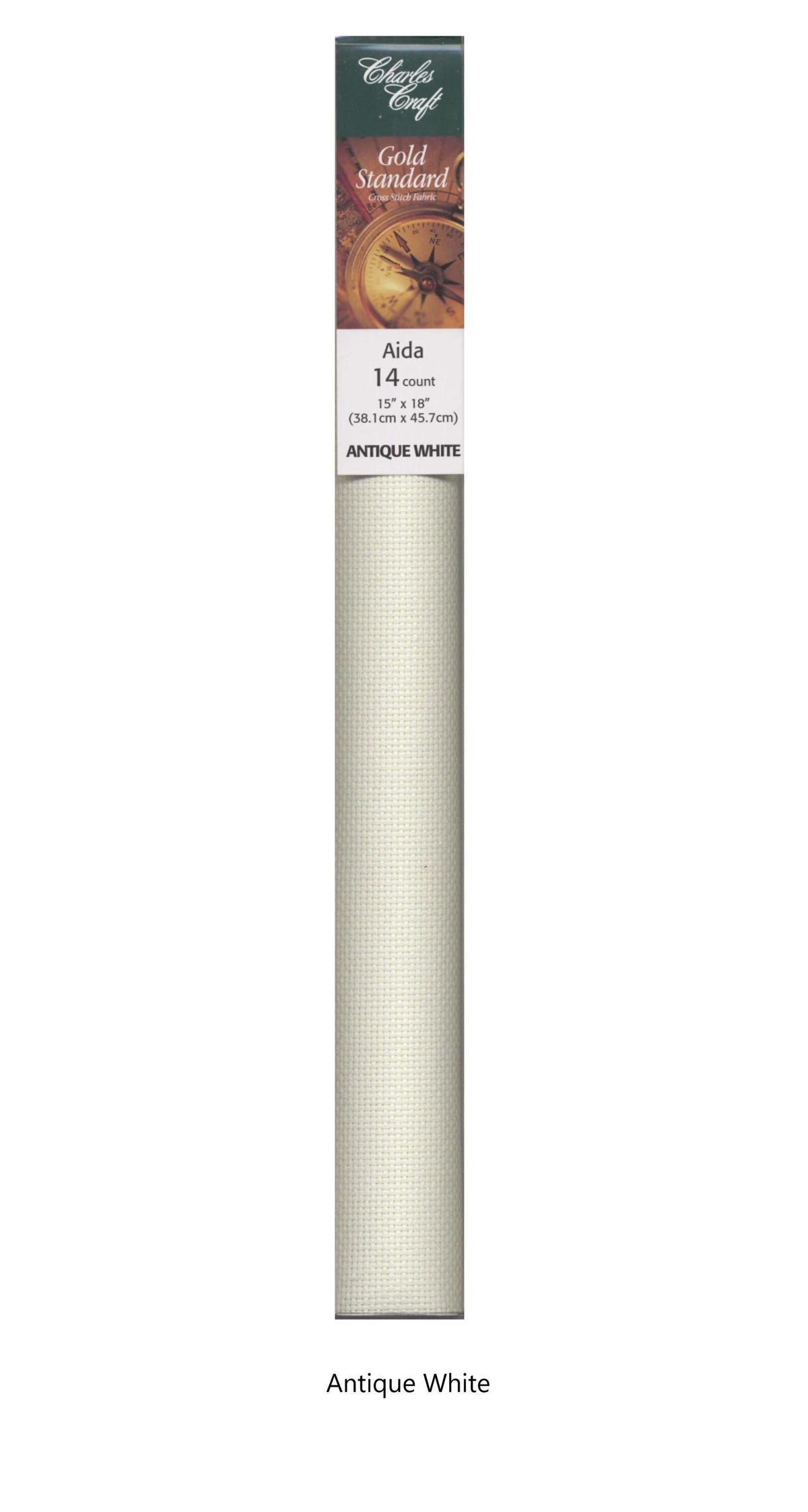 14 Count Cross Stitch Cloth Aida Antique White 15" x 18" Premium Cross Stitch Fabric No Hoop Fabric