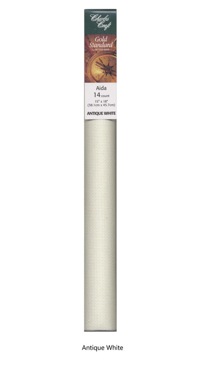 14 Count Cross Stitch Cloth Aida Antique White 15" x 18" Premium Cross Stitch Fabric No Hoop Fabric
