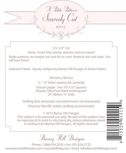 Fabric Black Cat Pattern Make a Stuffed Kitty from Fabric Fall Cat Project Small and Easy Cat Lover Unique Handmade Gift to Sew