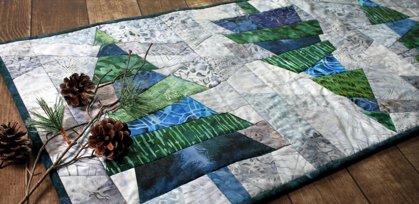 Crazy Christmas Trees Table Runner Pattern Tree Pattern Use Spider Web Ruler to Make this Easy Pattern Wonky Tree Weekend Project