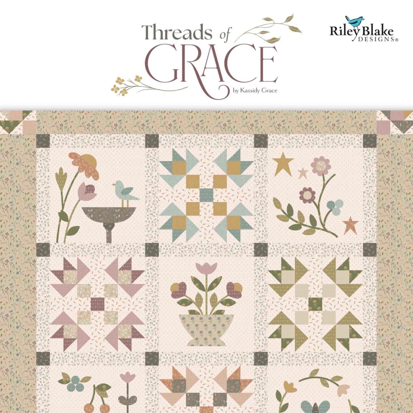 Threads of Grace Charm Pack Bundle 42 Squares Modern Earthy Collection by Kassidy Grace for Riley Blake Pre Cut Bundle
