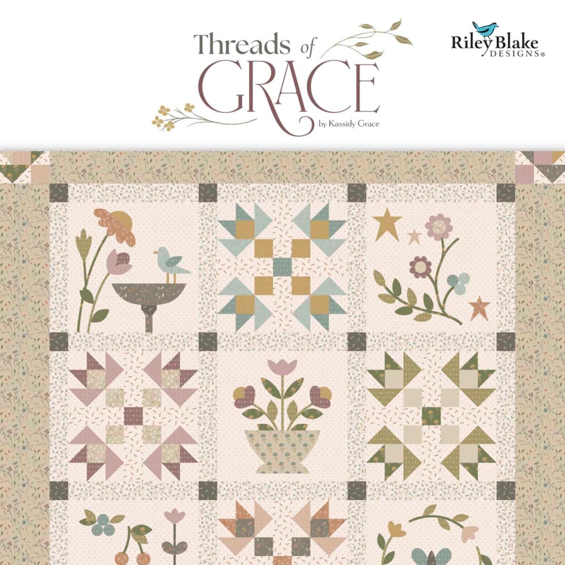 Threads of Grace Charm Pack Bundle 42 Squares Modern Earthy Collection by Kassidy Grace for Riley Blake Pre Cut Bundle