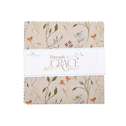 Threads of Grace Charm Pack Bundle 42 Squares Modern Earthy Collection by Kassidy Grace for Riley Blake Pre Cut Bundle