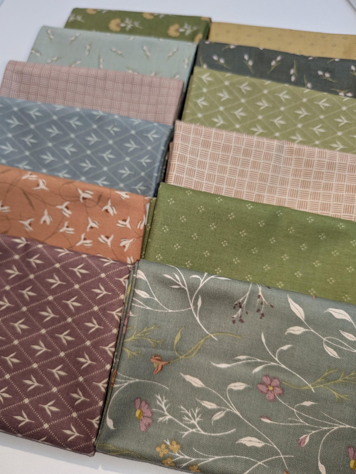 Rows of Bows Quilt Kit - 12 Fat Quarters and Fabric by Designer Kassidy Grace Pattern Included Threads of Grace Collection Heather Colors