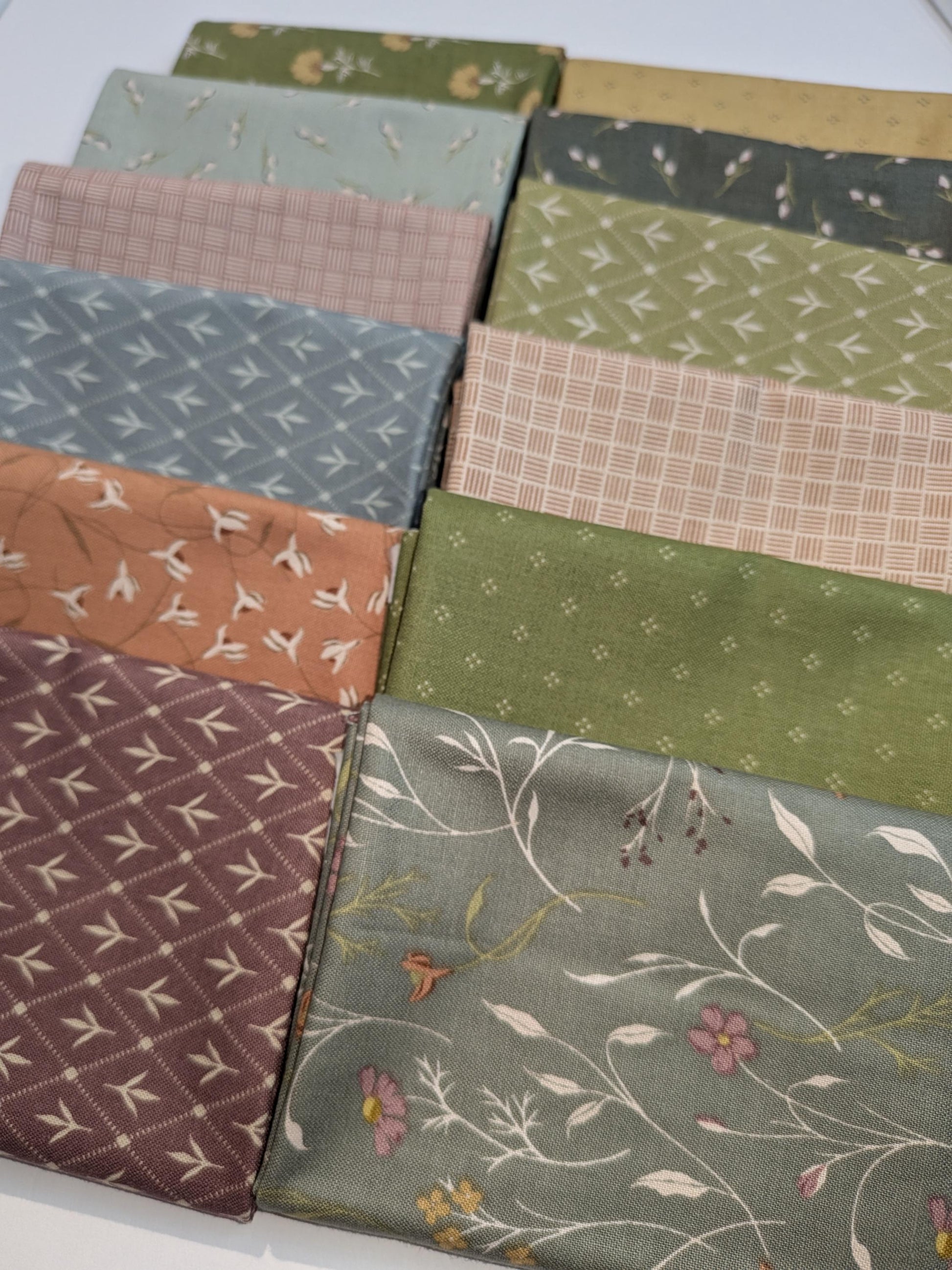 Rows of Bows Quilt Kit - 12 Fat Quarters and Fabric by Designer Kassidy Grace Pattern Included Threads of Grace Collection Heather Colors
