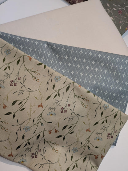 Rows of Bows Quilt Kit - 12 Fat Quarters and Fabric by Designer Kassidy Grace Pattern Included Threads of Grace Collection Heather Colors