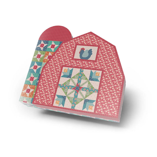 The Hen House Quilt Kit by Lori Holt in a Red Barn Keepsake Box Hens and Eggs Quilt