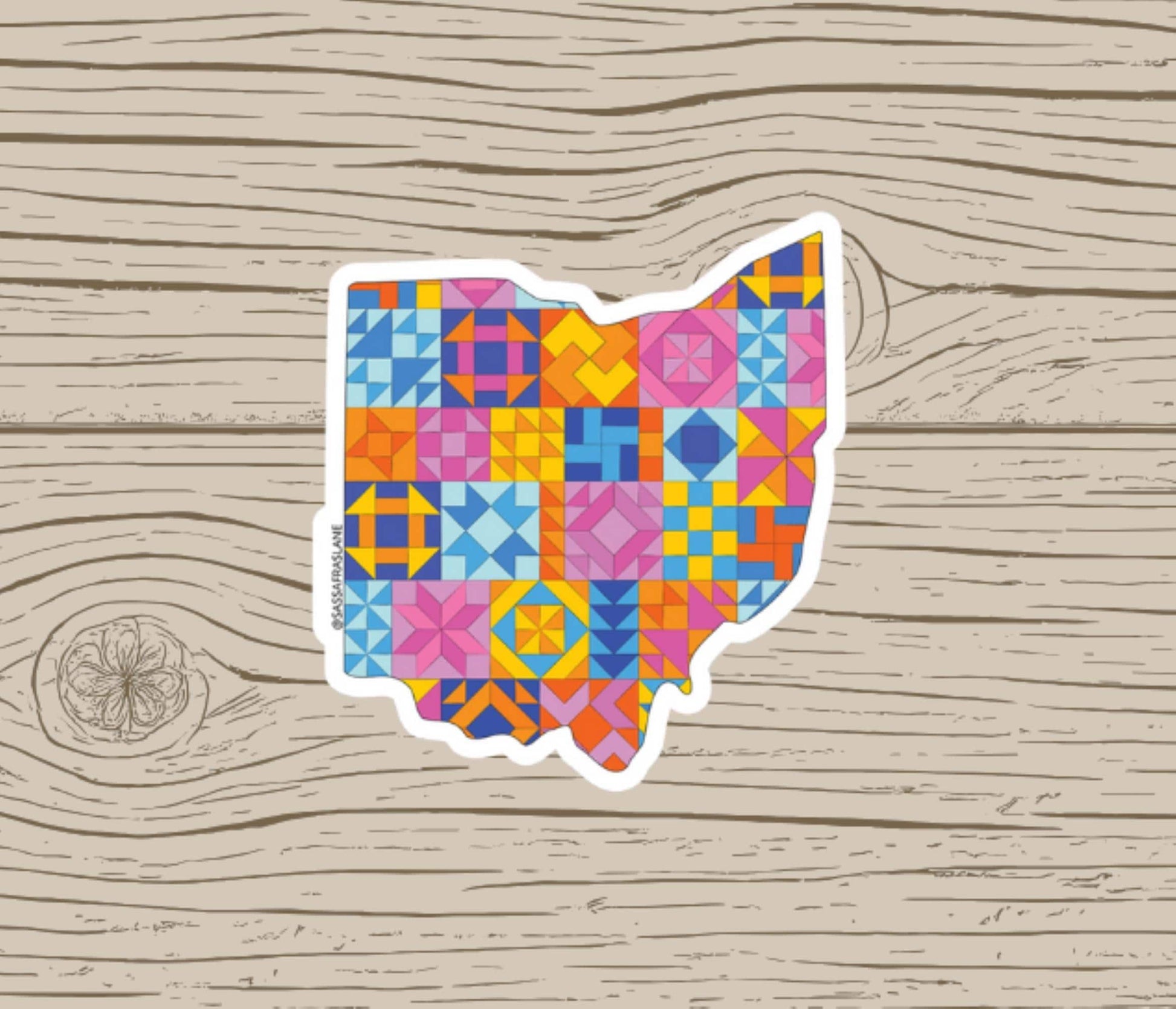 Nevada State Patchwork Vinyl Sticker - Quilt Look Nevada Shape Quilting Lover Gift