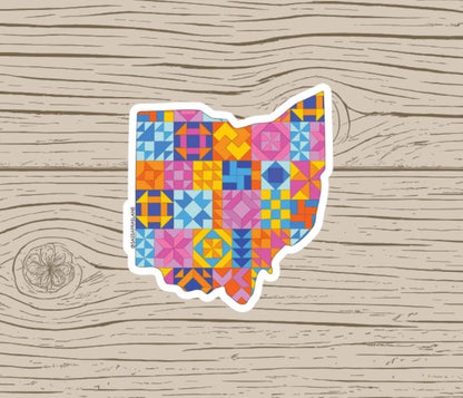 Nevada State Patchwork Vinyl Sticker - Quilt Look Nevada Shape Quilting Lover Gift